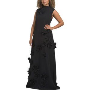 RENE BY RENE RUIZ Mock Neck Gown With 3d Appliques